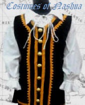 Kids Captain Jack Vest Child Colonial Vest