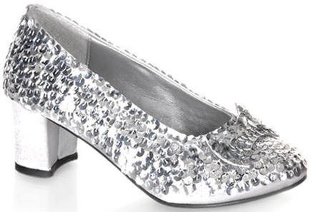 Silver Sequin Shoes