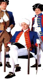 Colonial Soldier Costume Red, White & Blue American Soldier Costume