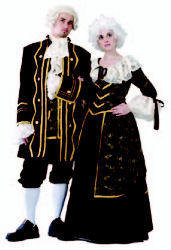 Colonial Man Costume and Woman or Lady Amadeus Costume