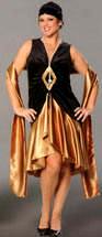 Adult Flapper Costume Puttin' on the Ritz Plus Size Costume