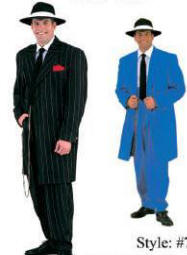 Zoot Suit Costume Gangster Costume Zoot Suit