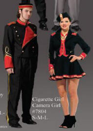 Bell Boy Costume, Cigarette Girl Costume, Camera Girl