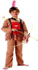 Child Native American Indian Costume Running Bull