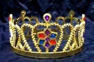 Interlocking Crown with Colored Stones