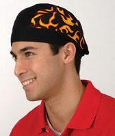 Bandana with Flames Cotton