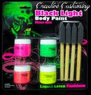 Latex Liquid Black Light Body Paint Mini-Kit