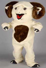 Mountain Goat Mascot Costume Long Horn Sheep