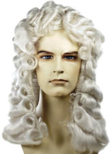 Powdered Wig Deluxe Judge Wig
